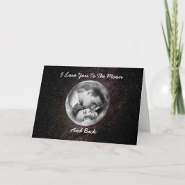 Te Amo A La Tarjeta De Personalizable De La Luna Y