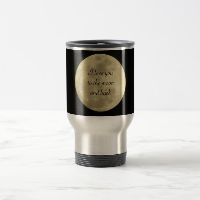 Te amo a la taza del viaje de la luna y de la (Centro)