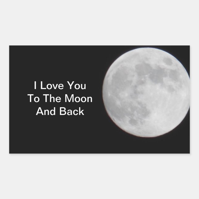 Te amo a los Pegatinas de atrás de la Luna (Anverso)
