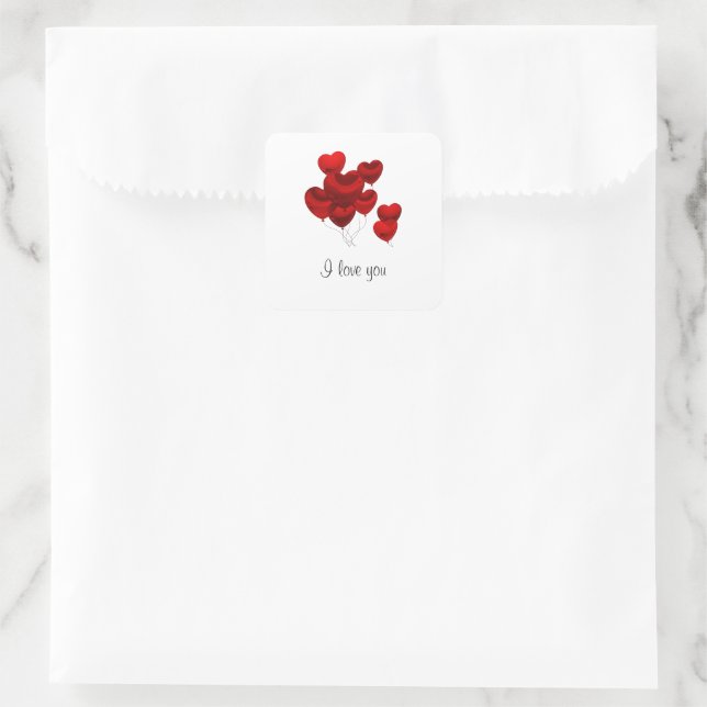 Te amo a los Pegatinas de la plaza (Bolso)