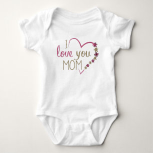 Te amo a mamá Baby Jersey Bodysuit