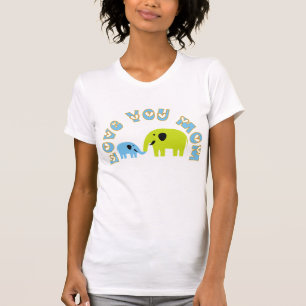 Te amo a mamá camisetas