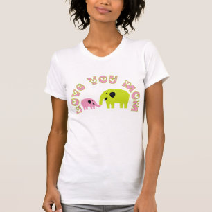 Te amo a mamá camisetas