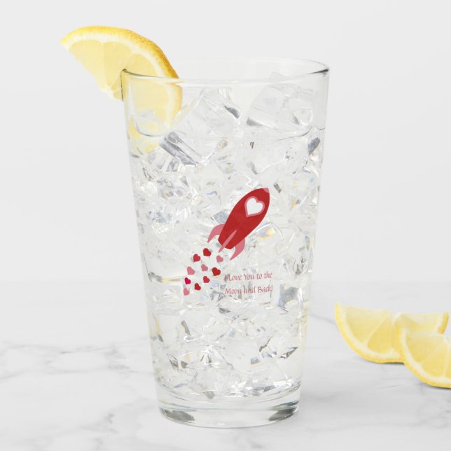 Te amo al barco de cohete lunar y negro (Anverso (hielo))