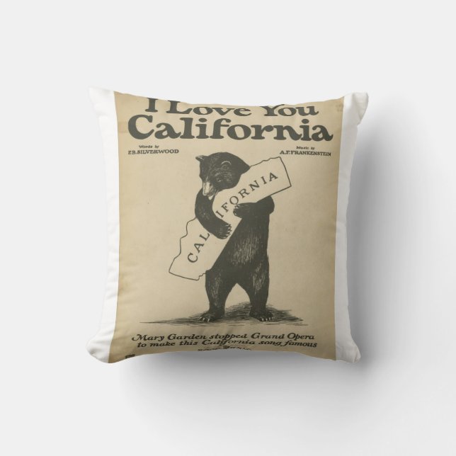 Te amo almohada de California (Anverso)
