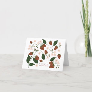 Te amo Berry Mucha tarjeta de San Valentín