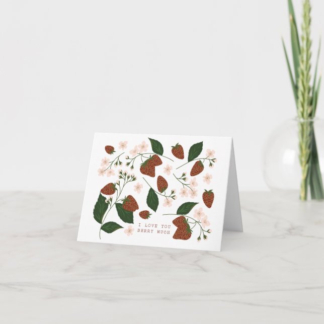 Te amo Berry Mucha tarjeta de San Valentín (Anverso)