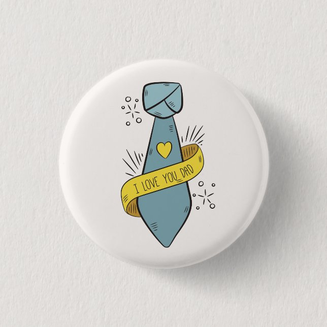Te amo botón del Pin del día de padre del papá el (Anverso)