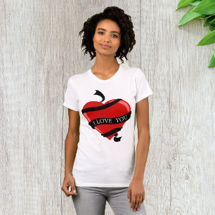 Te Amo Camiseta De Camiseta De Corazón Rojo