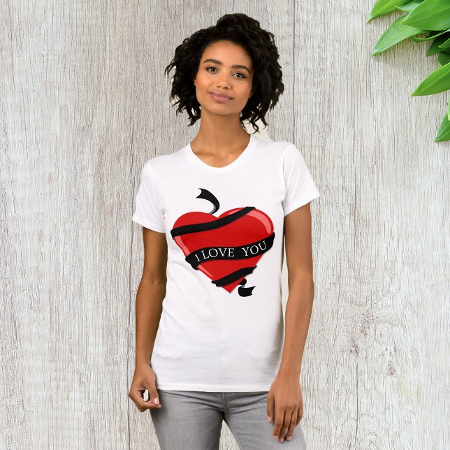Te Amo Camiseta De Camiseta De Corazón Rojo (Subido por el creador)