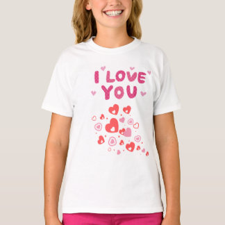 Te amo camiseta de corazón lindo para niños