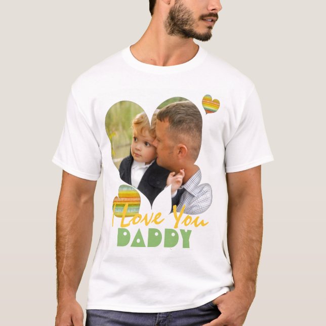 Te amo camisetas de la foto del papá (Anverso)