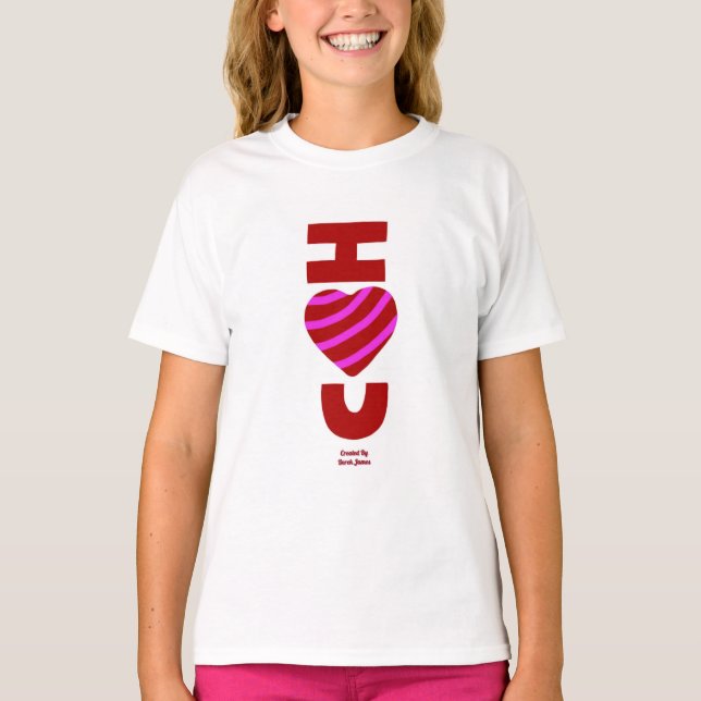Te Amo Chicas Camiseta Básica Blanca (Anverso)