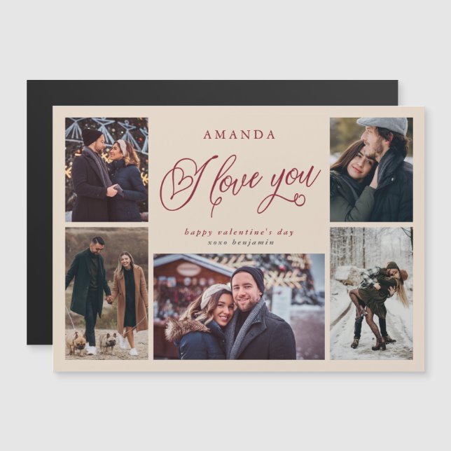 Te Amo Collage de fotos El día de San Valentín (Anverso/Reverso)