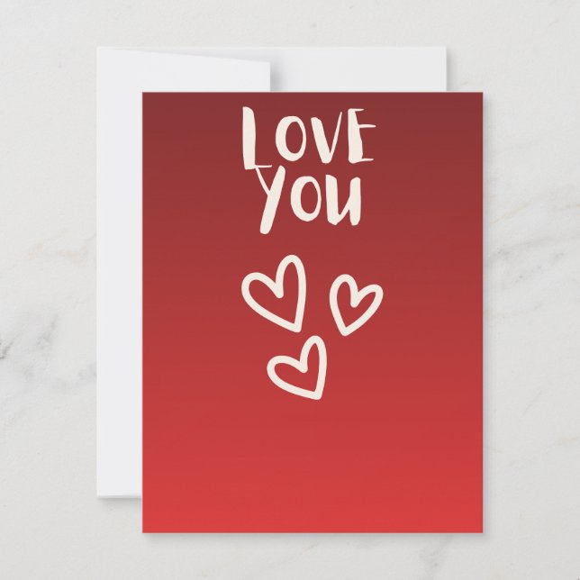 Te amo con Corazones (Anverso)