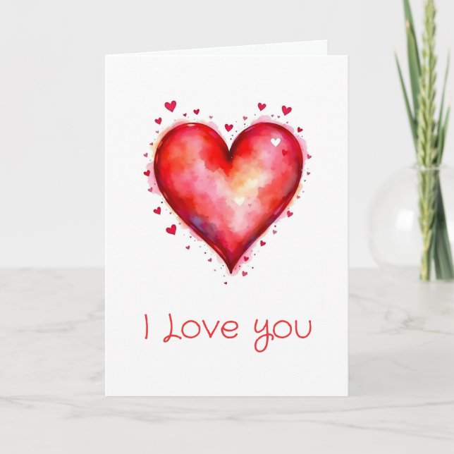 Te Amo Corazones diseño Tarjeta (Anverso)