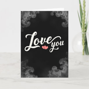 Te Amo Corazones Tarjeta Negra Blanca