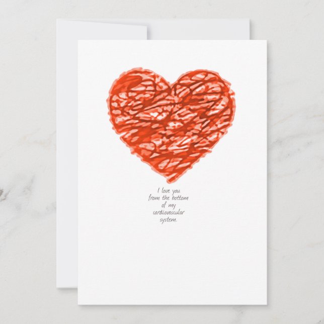 Te amo desde el fondo de mi sistema cardiovascular (Anverso)
