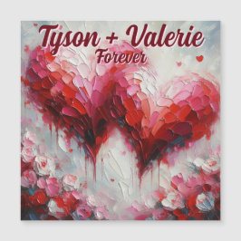 Te Amo Dos Corazones Abstractos Imán Personalizado