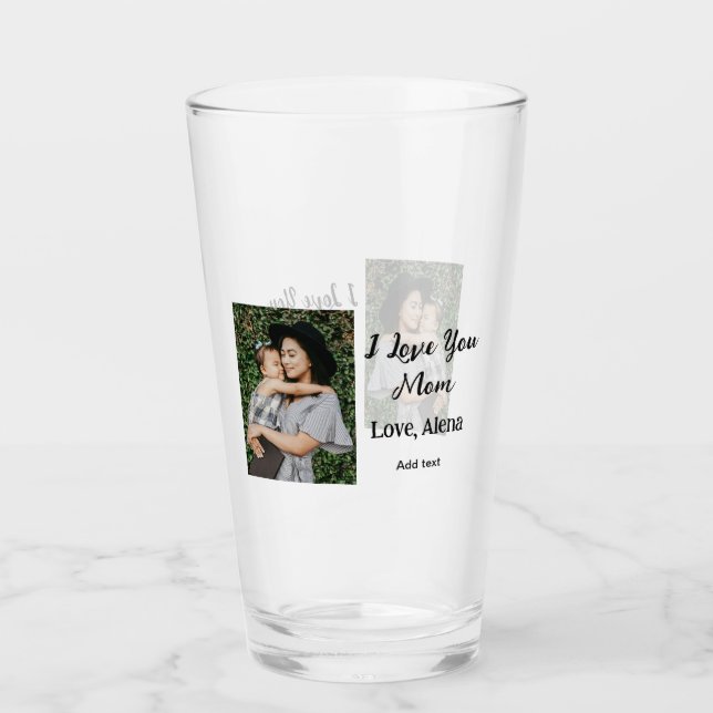 Te amo el día de mamá elegante agregar texto de fo (Anverso)