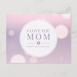 Te amo el día de mamá   Tarjeta postal
