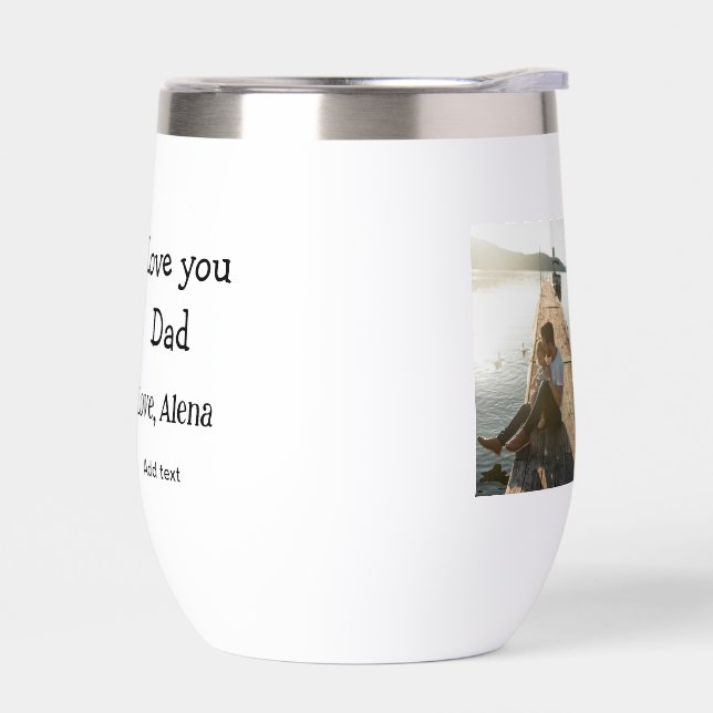 Te amo el día de papá padre elegante agregar texto (Izquierdo)