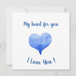 Te Amo El día de San Valentín Cute Blue Heart