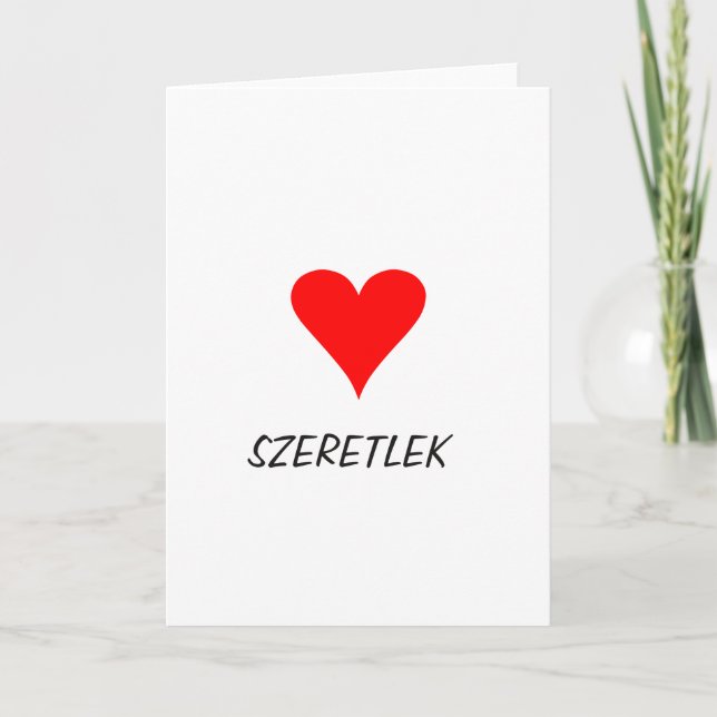 Te amo el día de San Valentín de la tarjeta de (Anverso)