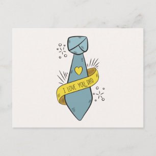 Te amo el día de tu padre   Postal