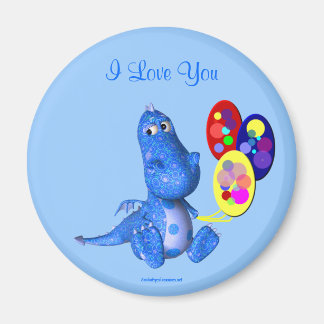 Te Amo El Imán De Los Globos De Dragón Azul