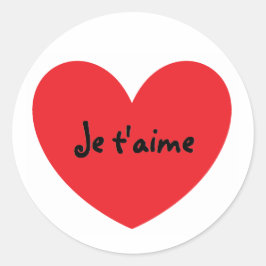 "Te amo" en Pegatinas franceses