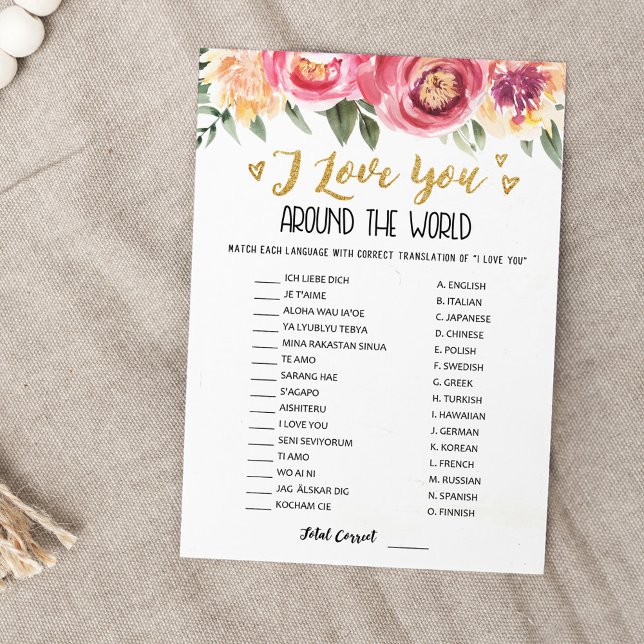 Te amo en todo el mundo con la tarjeta de juego de (Subido por el creador)