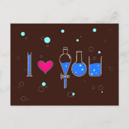 "Te amo" escrito con postal de vidrio