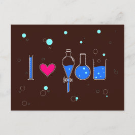 "Te amo" escrito con postal de vidrio