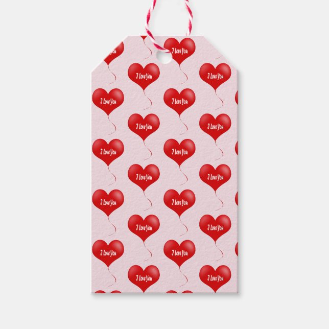 Te amo - Etiqueta de regalo romántica (Anverso)