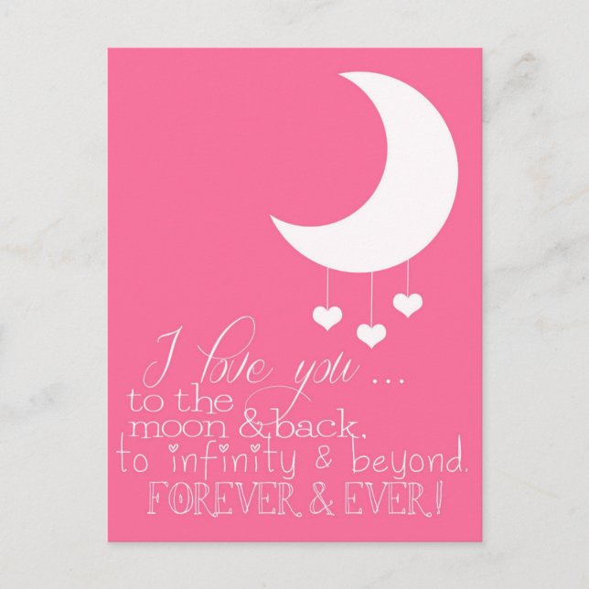 Te amo hasta la luna y de vuelta postal (Anverso)