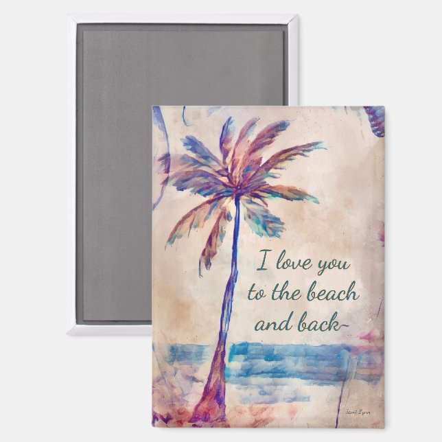 Te amo hasta la playa y de vuelta Imán (Anverso/Reverso)