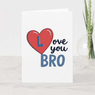 Te Amo Hermano Tarjeta del Corazón