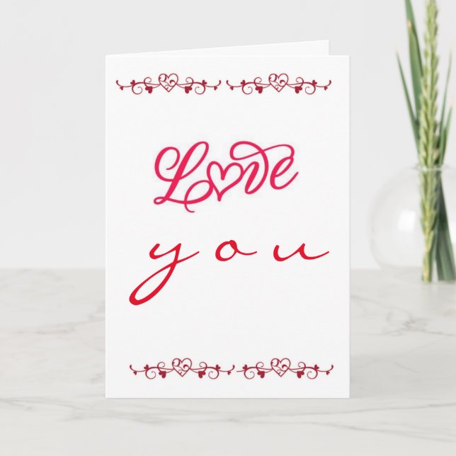 TE AMO *****HERMOSO**** TARJETA DE AMOR (Anverso)