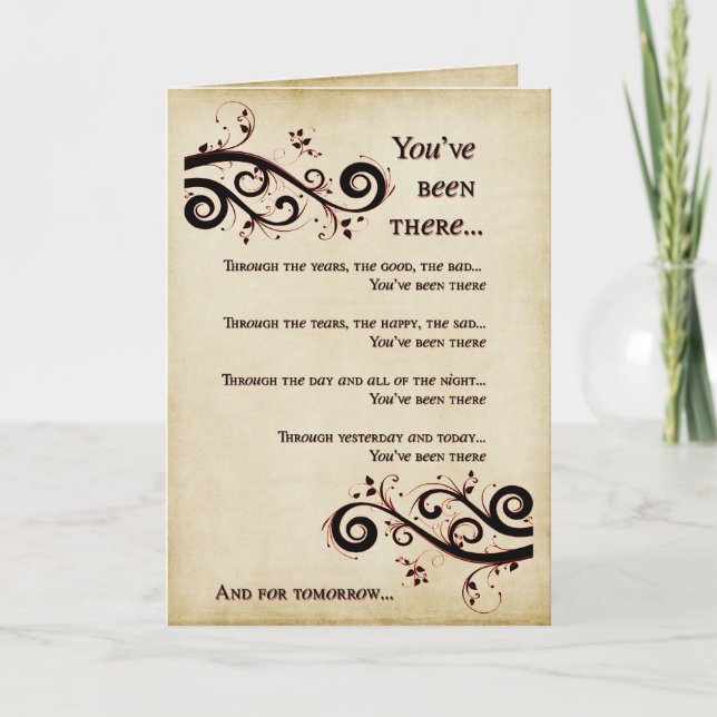 Te amo hoy y mañana tarjeta de felicitación (Anverso)