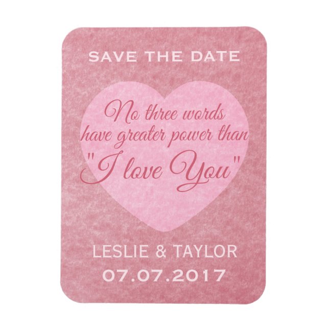 "TE AMO" imán personalizado (Vertical)