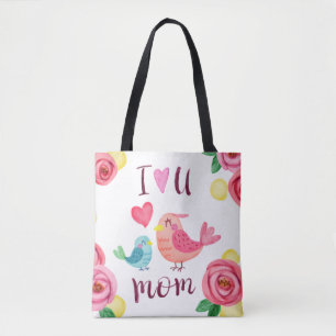 Te amo la bolsa de asas del día de madre de la