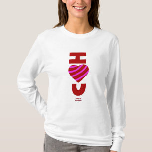 Te amo la camiseta de manga larga de las mujeres