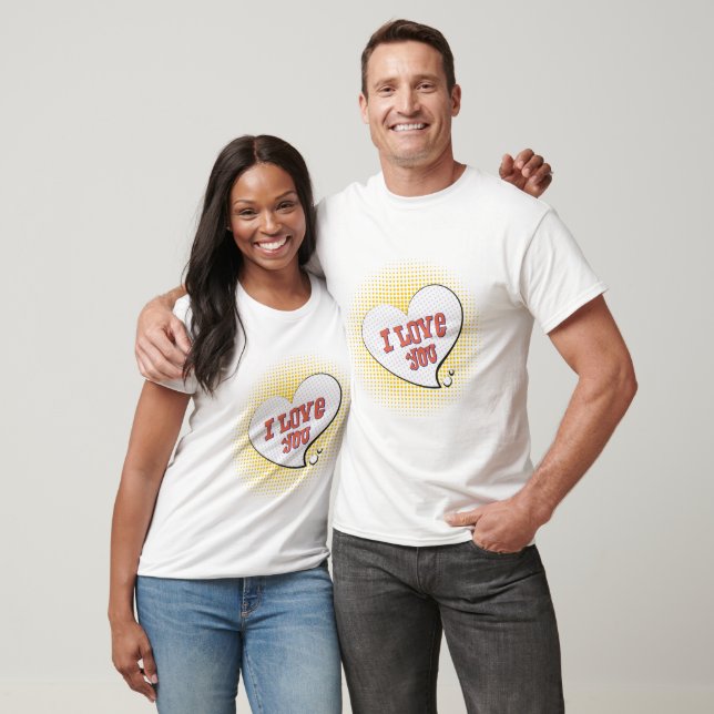 Te amo la carta de la camiseta de San Valentín (Unisexo)