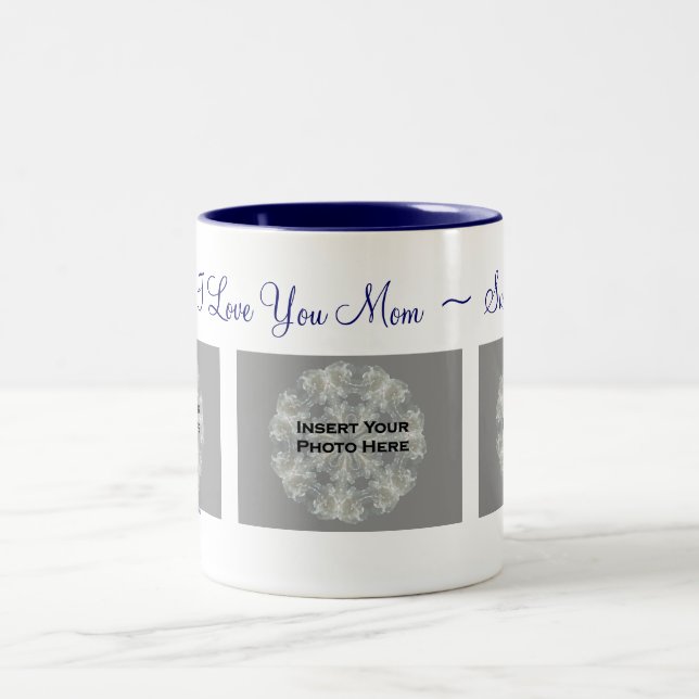 Te amo la mamá personalizó la taza de la imagen de (Centro)