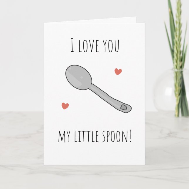 Te amo la pequeña tarjeta de el día de San Valentí (Anverso)