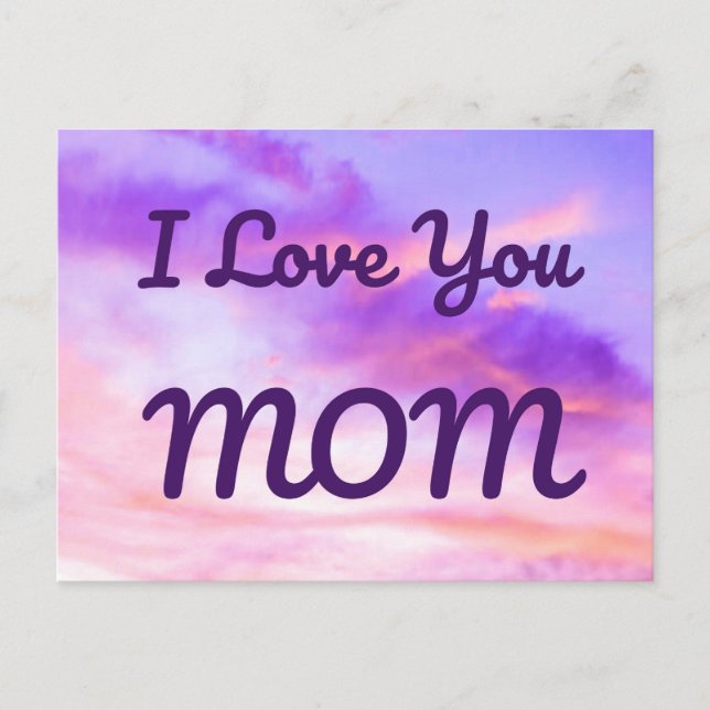 Te amo la postal de MOM (Anverso)