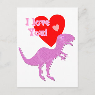Te amo la postal de tu Personalizado Dinosaur T-Re