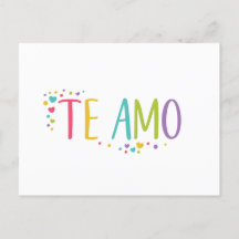 Te amo la postal del arco iris de amo