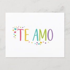 Te amo la postal del arco iris de amo